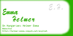 emma helmer business card